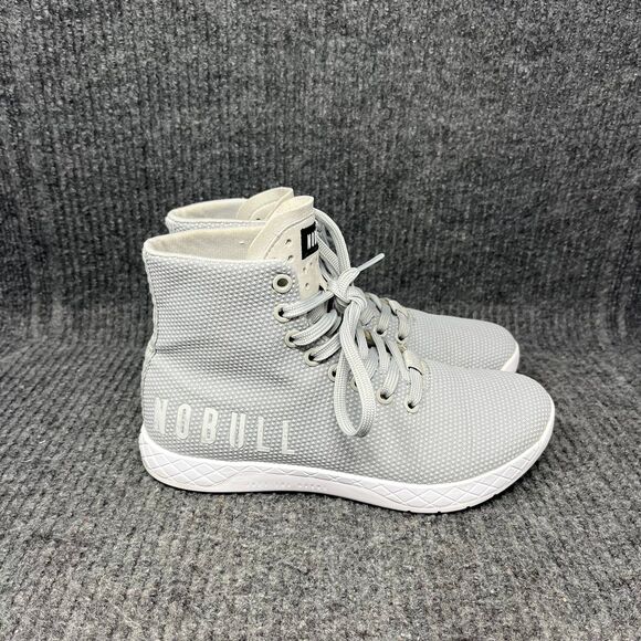 NOBULL High Top Trainer Gray White Athletic CrossFit Shoes Women’s Size 6.5 US - Picture 1 of 8